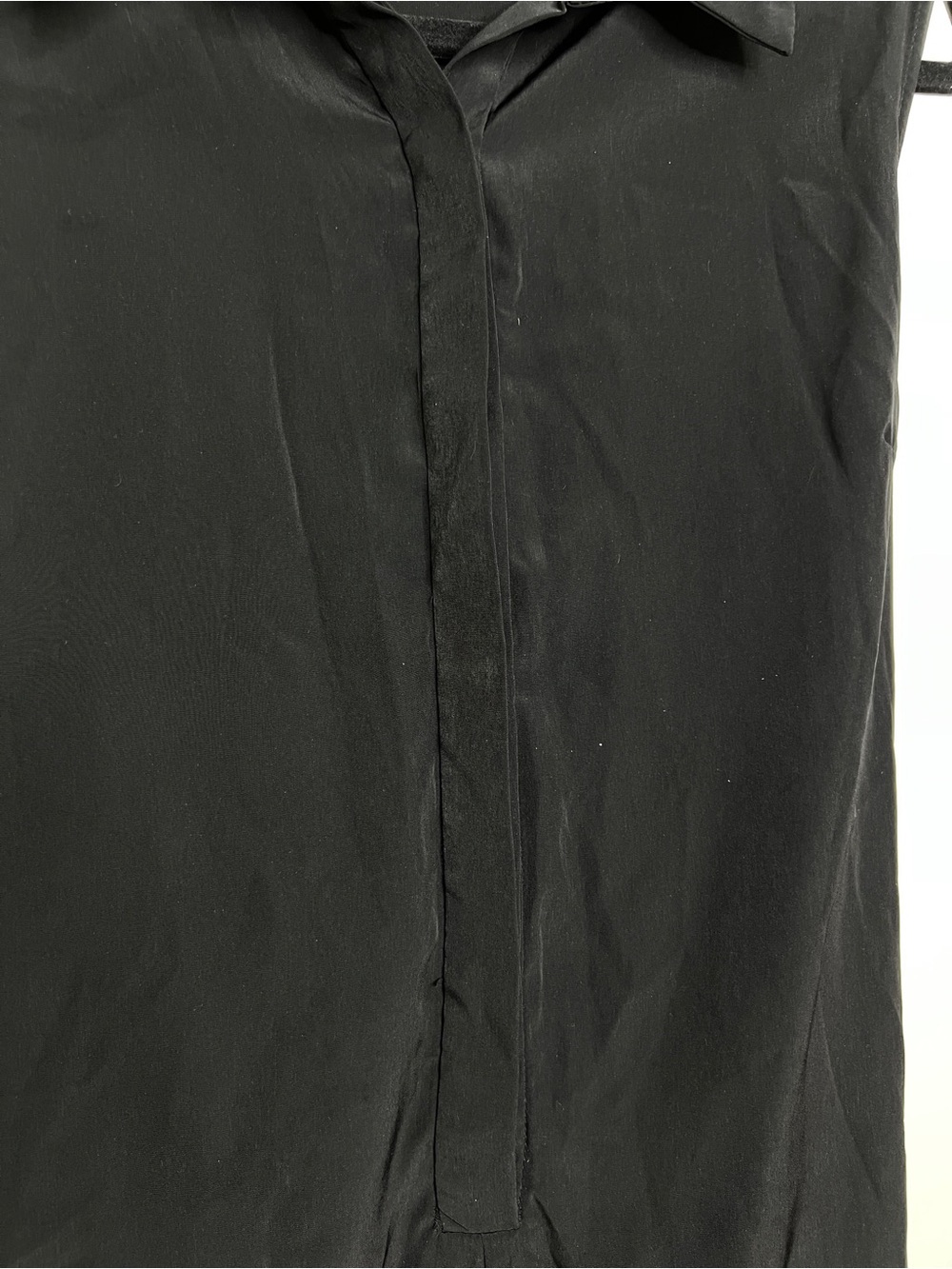 Zoa New York Black Shirt Romper Large Button Front Belted Utility Minimalist - Picture 2 of 7